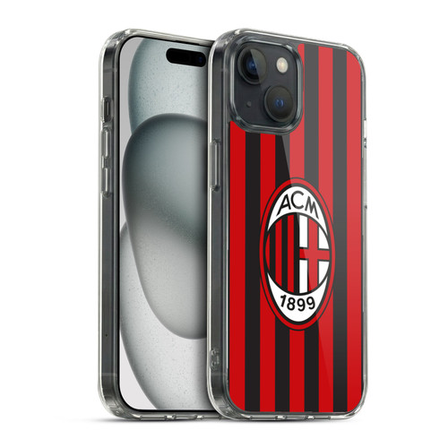 AC Milan 2017/18 Crest Kit Home Soft Gel Case for Apple iPhone 15 & MagSafe
