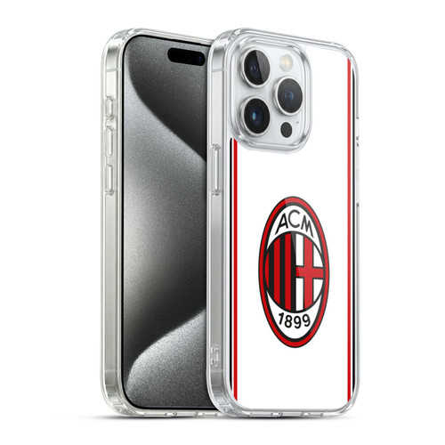 AC Milan 2017/18 Crest Kit Away Soft Gel Case for Apple iPhone 15 Pro & MagSafe