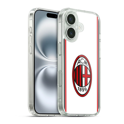 AC Milan 2017/18 Crest Kit Away Soft Gel Case for Apple iPhone 16 & MagSafe