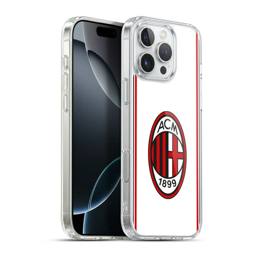 AC Milan 2017/18 Crest Kit Away Soft Gel Case for Apple iPhone 16 Pro Max & MagSafe