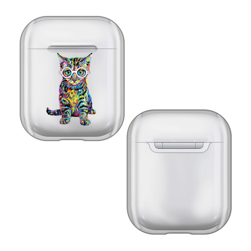 P.D. Moreno Cats Kitty 6 Clear Hard Crystal Cover for Apple AirPods 1 1st Gen / 2 2nd Gen Charging Case