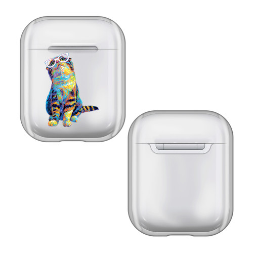 P.D. Moreno Cats Look Up Cat Clear Hard Crystal Cover Case for Apple AirPods 1 1st Gen / 2 2nd Gen Charging Case