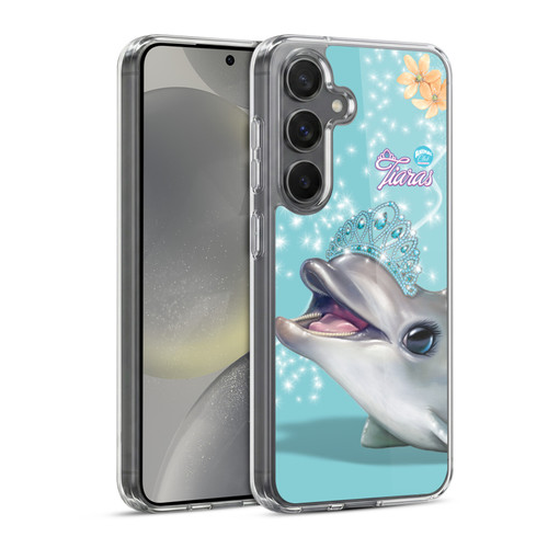 Animal Club International Royal Faces Dolphin Soft Gel Case for Samsung Galaxy S24 5G & MagSafe