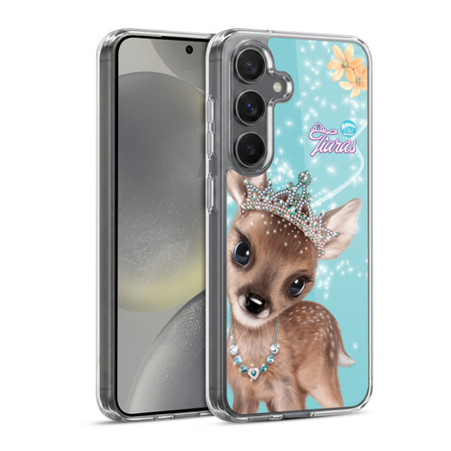 Animal Club International Royal Faces Fawn Soft Gel Case for Samsung Galaxy S24 5G & MagSafe