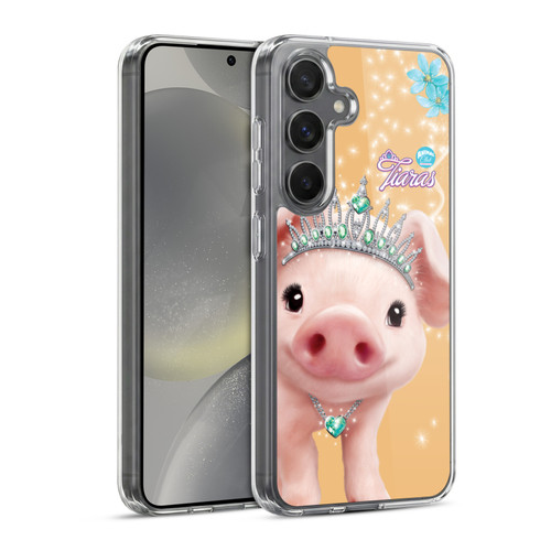 Animal Club International Royal Faces Pig Soft Gel Case for Samsung Galaxy S24 5G & MagSafe