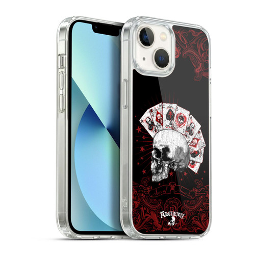 Alchemy Gothic Skull And Cards Aces Of Anarchy Soft Gel Case for Apple iPhone 13