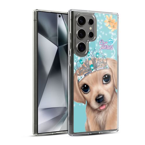 Animal Club International Royal Faces Golden Retriever Soft Gel Case for Samsung Galaxy S24 Ultra 5G & MagSafe