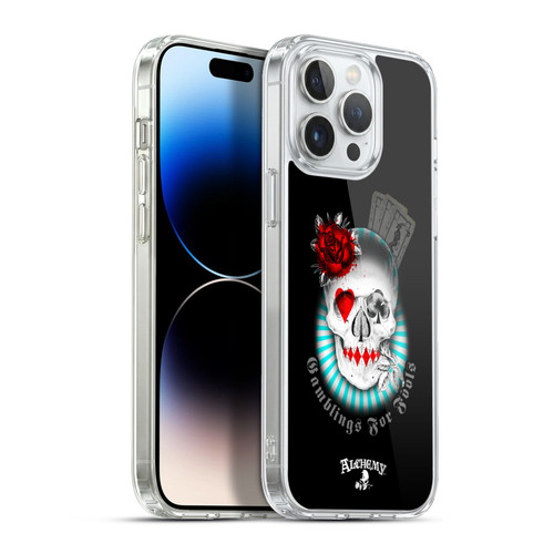 Alchemy Gothic Skull And Cards Gambling's For Fools Soft Gel Case for Apple iPhone 13 Pro Max & MagSafe