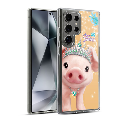 Animal Club International Royal Faces Pig Soft Gel Case for Samsung Galaxy S24 Ultra 5G & MagSafe