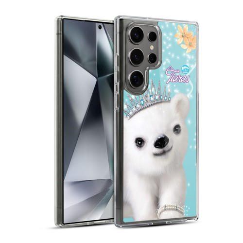 Animal Club International Royal Faces Polar Bear Soft Gel Case for Samsung Galaxy S24 Ultra 5G & MagSafe