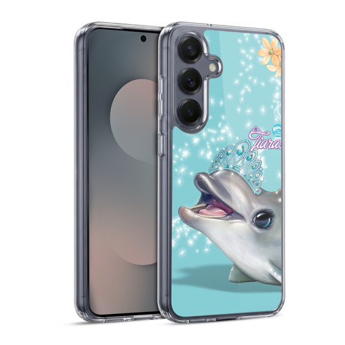 Animal Club International Royal Faces Dolphin Soft Gel Case for Samsung Galaxy S25 & MagSafe