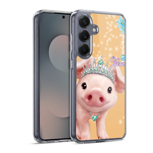 Animal Club International Royal Faces Pig Soft Gel Case for Samsung Galaxy S25 & MagSafe
