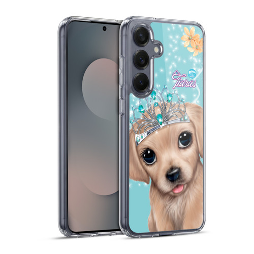Animal Club International Royal Faces Golden Retriever Soft Gel Case for Samsung Galaxy S25+ & MagSafe