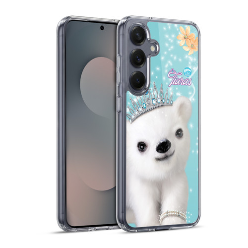 Animal Club International Royal Faces Polar Bear Soft Gel Case for Samsung Galaxy S25+ & MagSafe