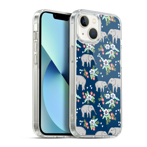 Andrea Lauren Design Animals Floral Elephant Soft Gel Case for Apple iPhone 13