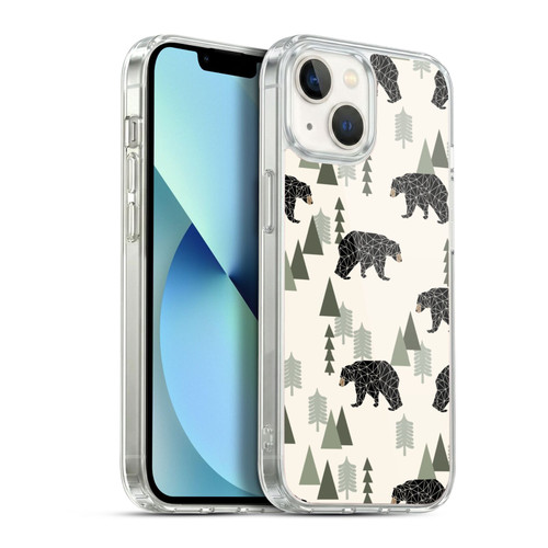 Andrea Lauren Design Animals Geometric Bears Soft Gel Case for Apple iPhone 13