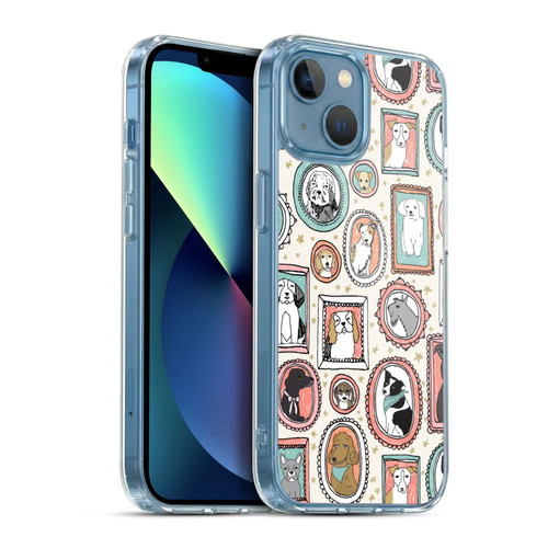 Andrea Lauren Design Animals Frame Dogs Soft Gel Case for Apple iPhone 13 Mini & MagSafe