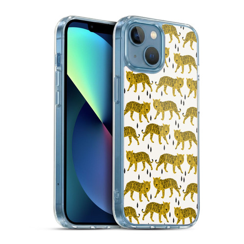 Andrea Lauren Design Animals White Tiger Soft Gel Case for Apple iPhone 13 Mini & MagSafe