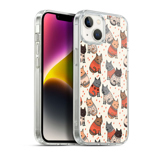 Andrea Lauren Design Animals Cozy Cats Soft Gel Case for Apple iPhone 14 Plus & MagSafe