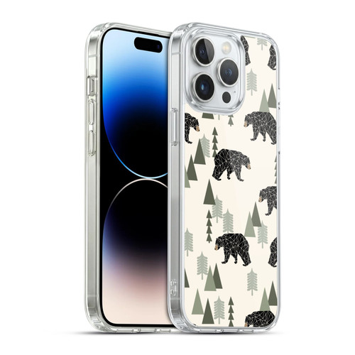 Andrea Lauren Design Animals Geometric Bears Soft Gel Case for Apple iPhone 14 Pro Max & MagSafe