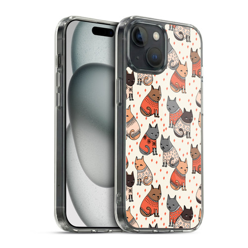 Andrea Lauren Design Animals Cozy Cats Soft Gel Case for Apple iPhone 15 & MagSafe