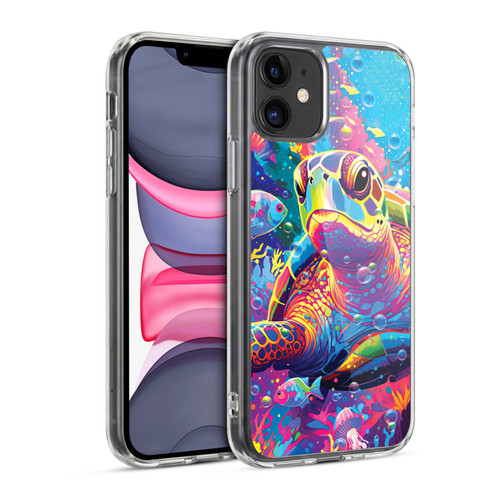 Michael David Ward Animals Turtle Magic Soft Gel Case for Apple iPhone 11