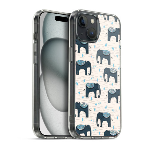 Andrea Lauren Design Animals Elephant Soft Gel Case for Apple iPhone 15 Plus & MagSafe