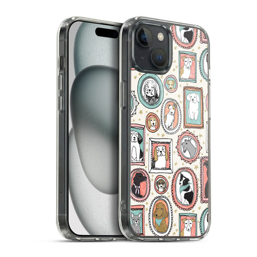 Andrea Lauren Design Animals Frame Dogs Soft Gel Case for Apple iPhone 15 Plus & MagSafe