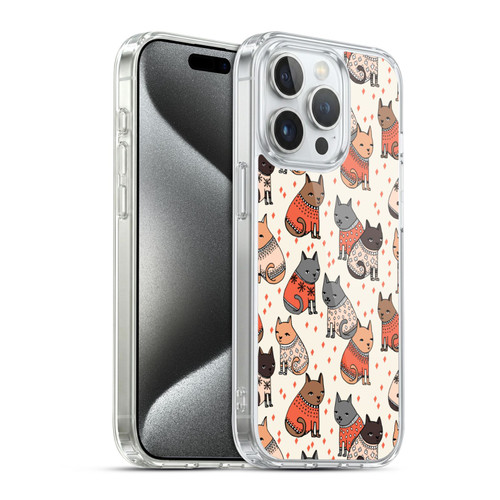 Andrea Lauren Design Animals Cozy Cats Soft Gel Case for Apple iPhone 15 Pro & MagSafe