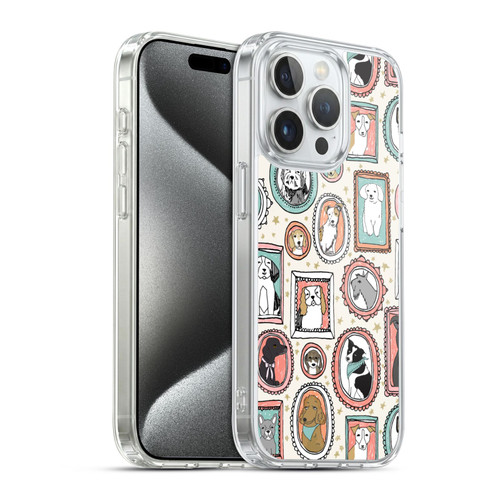 Andrea Lauren Design Animals Frame Dogs Soft Gel Case for Apple iPhone 15 Pro & MagSafe