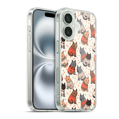 Andrea Lauren Design Animals Cozy Cats Soft Gel Case for Apple iPhone 16 & MagSafe