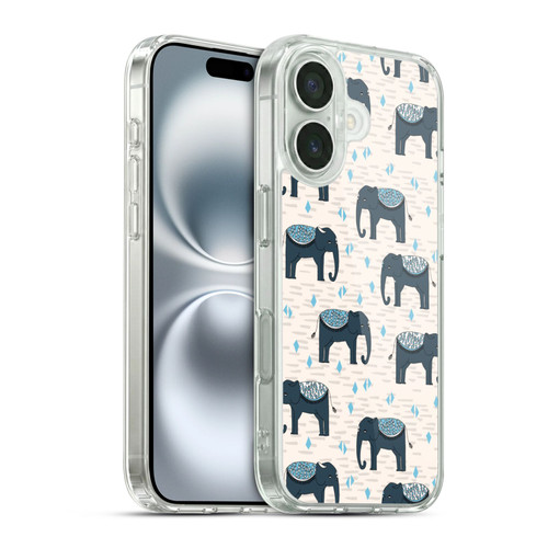 Andrea Lauren Design Animals Elephant Soft Gel Case for Apple iPhone 16 & MagSafe