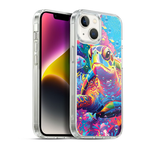 Michael David Ward Animals Turtle Magic Soft Gel Case for Apple iPhone 14