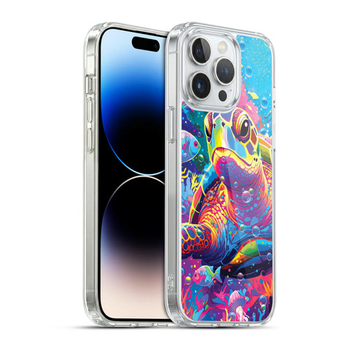 Michael David Ward Animals Turtle Magic Soft Gel Case for Apple iPhone 14 Pro Max & MagSafe