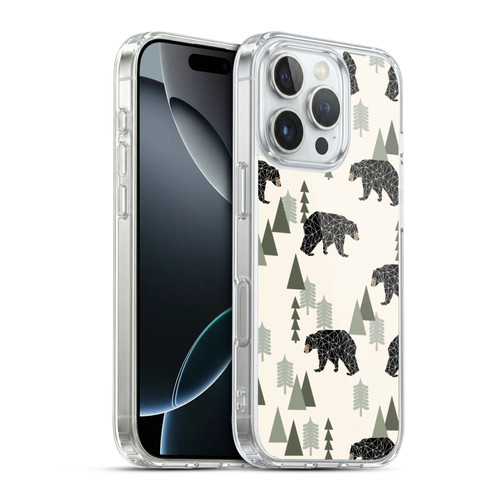 Andrea Lauren Design Animals Geometric Bears Soft Gel Case for Apple iPhone 16 Pro & MagSafe