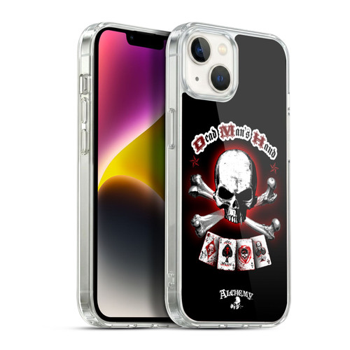 Alchemy Gothic Skull And Cards Dead Man's Hand Soft Gel Case for Apple iPhone 14 Plus & MagSafe