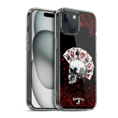 Alchemy Gothic Skull And Cards Aces Of Anarchy Soft Gel Case for Apple iPhone 15 & MagSafe