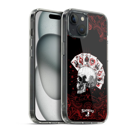 Alchemy Gothic Skull And Cards Aces Of Anarchy Soft Gel Case for Apple iPhone 15 Plus & MagSafe
