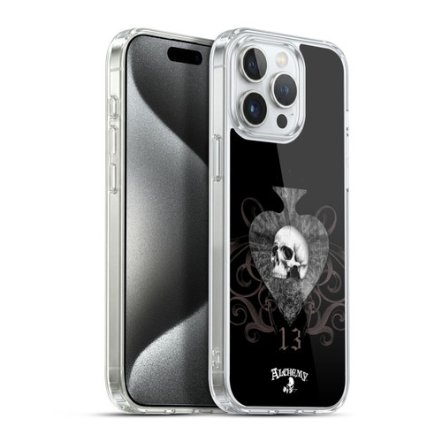 Alchemy Gothic Skull And Cards Death Club Soft Gel Case for Apple iPhone 15 Pro Max & MagSafe