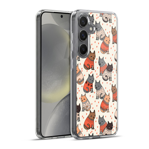 Andrea Lauren Design Animals Cozy Cats Soft Gel Case for Samsung Galaxy S24+ 5G & MagSafe
