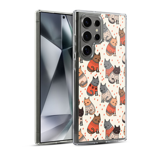 Andrea Lauren Design Animals Cozy Cats Soft Gel Case for Samsung Galaxy S24 Ultra 5G & MagSafe