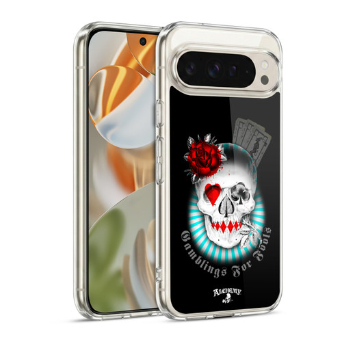 Alchemy Gothic Skull And Cards Gambling's For Fools Soft Gel Case for Google Pixel 9 / Pixel 9 Pro