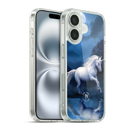 Anne Stokes Mythical Creatures Moonlight Unicorn Soft Gel Case for Apple iPhone 16 & MagSafe