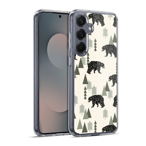 Andrea Lauren Design Animals Geometric Bears Soft Gel Case for Samsung Galaxy S25+ & MagSafe
