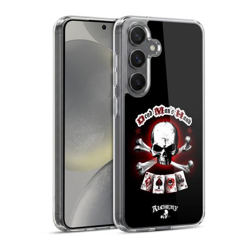 Alchemy Gothic Skull And Cards Dead Man's Hand Soft Gel Case for Samsung Galaxy S24 5G & MagSafe
