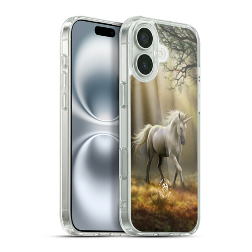 Anne Stokes Mythical Creatures Glimpse of a Unicorn Soft Gel Case for Apple iPhone 16 Plus & MagSafe