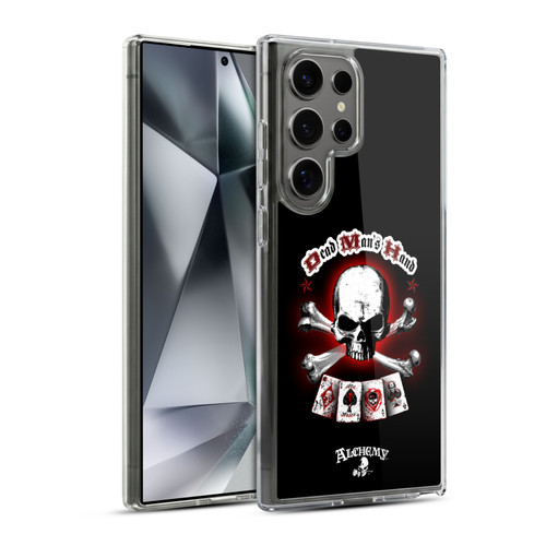 Alchemy Gothic Skull And Cards Dead Man's Hand Soft Gel Case for Samsung Galaxy S24 Ultra 5G & MagSafe