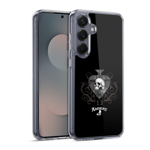 Alchemy Gothic Skull And Cards Death Club Soft Gel Case for Samsung Galaxy S25 & MagSafe