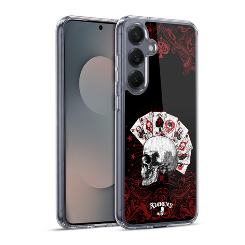 Alchemy Gothic Skull And Cards Aces Of Anarchy Soft Gel Case for Samsung Galaxy S25+ & MagSafe