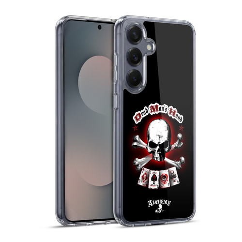Alchemy Gothic Skull And Cards Dead Man's Hand Soft Gel Case for Samsung Galaxy S25+ & MagSafe